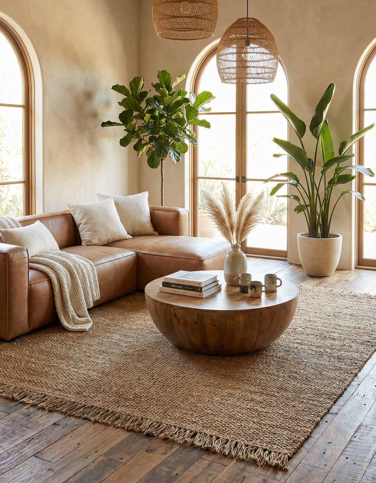 Detail image of  10' x 10'  Hand Woven Chunky Jute Square Rug