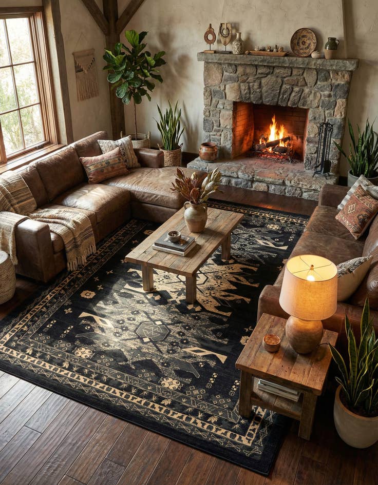 Detail image of 9' x 12' Heris Rug