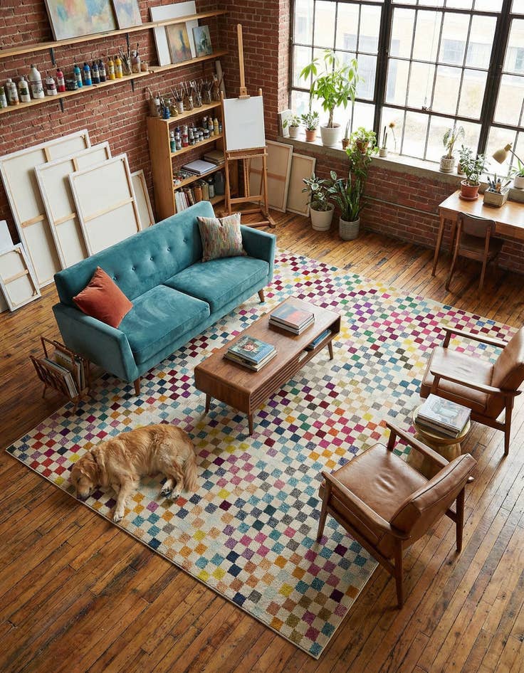 Detail image of 8' x 10' Washable Spectrum Rug