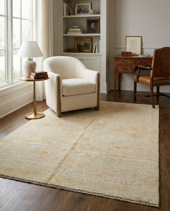 4' 2 x 5' 11 Hand Knotted Oushak Wool Rug