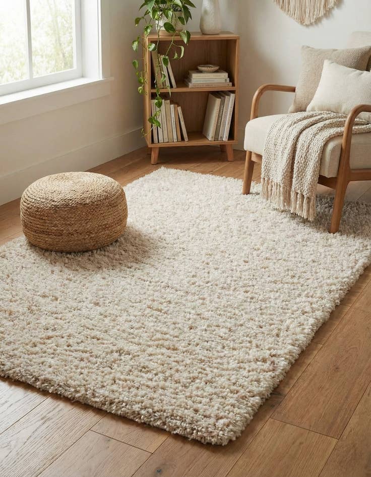 Detail image of 3' 3 x 5' 3 Soft Solid Shag Rug