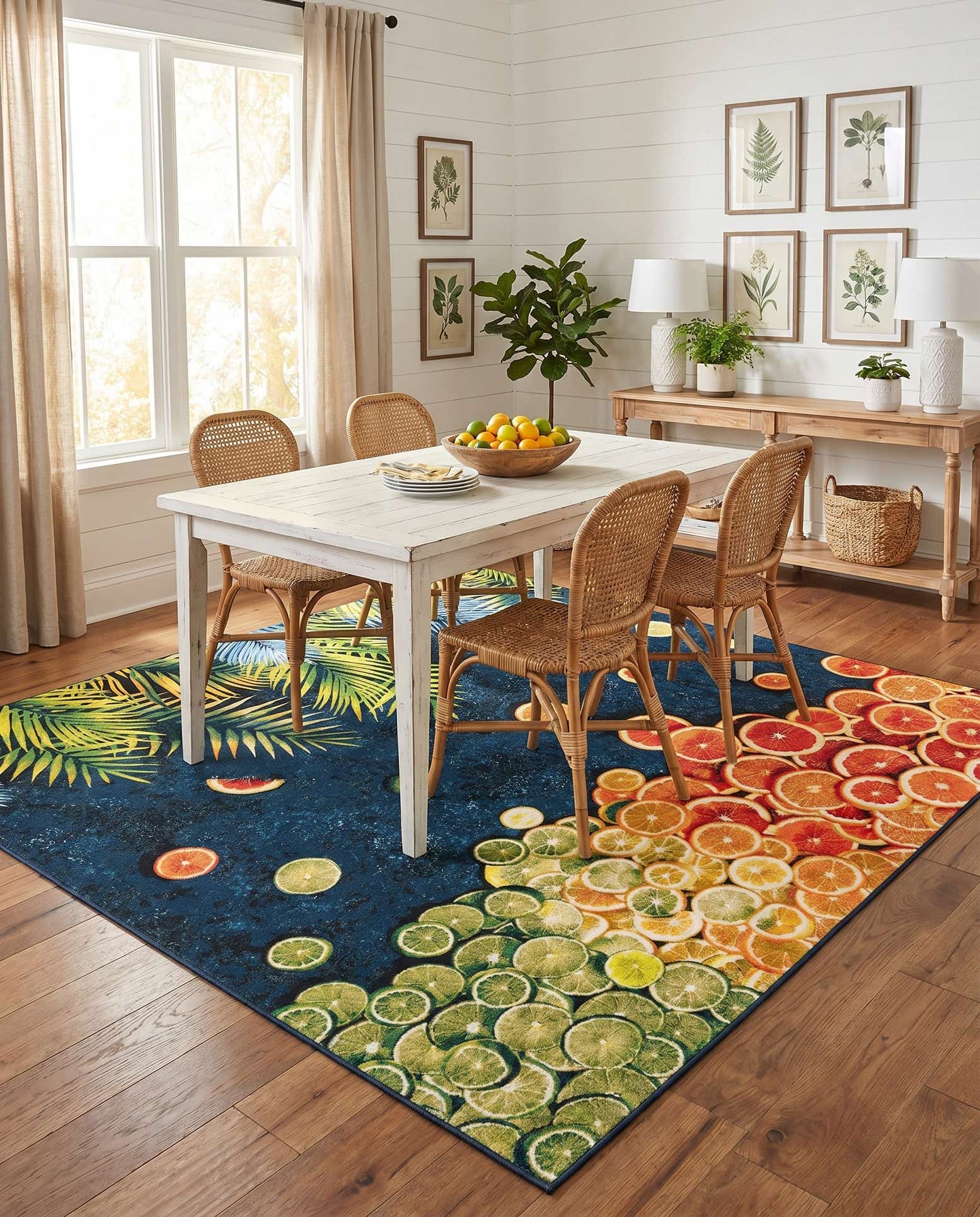 10' x 10' Easy-Clean Coastal Indoor / Outdoor Square Rug