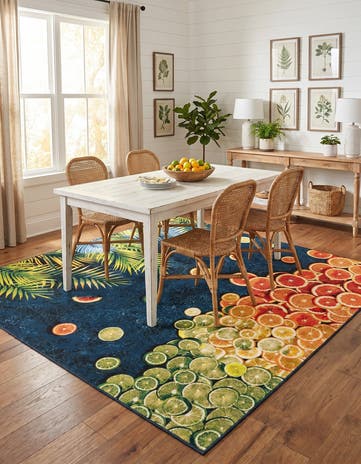 10' x 10' Easy-Clean Coastal Indoor / Outdoor Square Rug