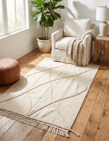 3' 6 x 5' 2 Hand Knotted Moroccan Wool Rug