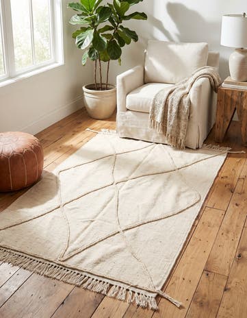 3' 6 x 5' 2 Hand Knotted Moroccan Wool Rug