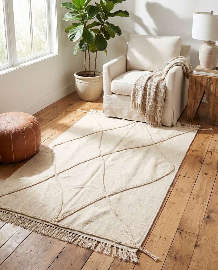 3' 6 x 5' 2 Hand Knotted Moroccan Wool Rug