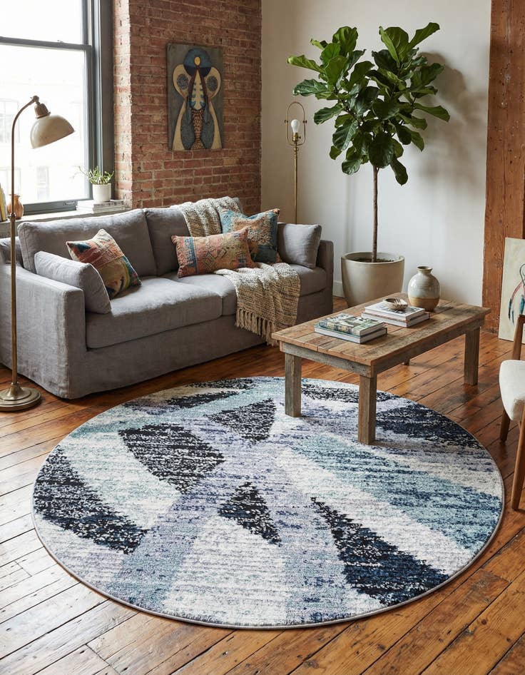 Detail image of 5' 3 x 5' 3 Tucson Round Rug