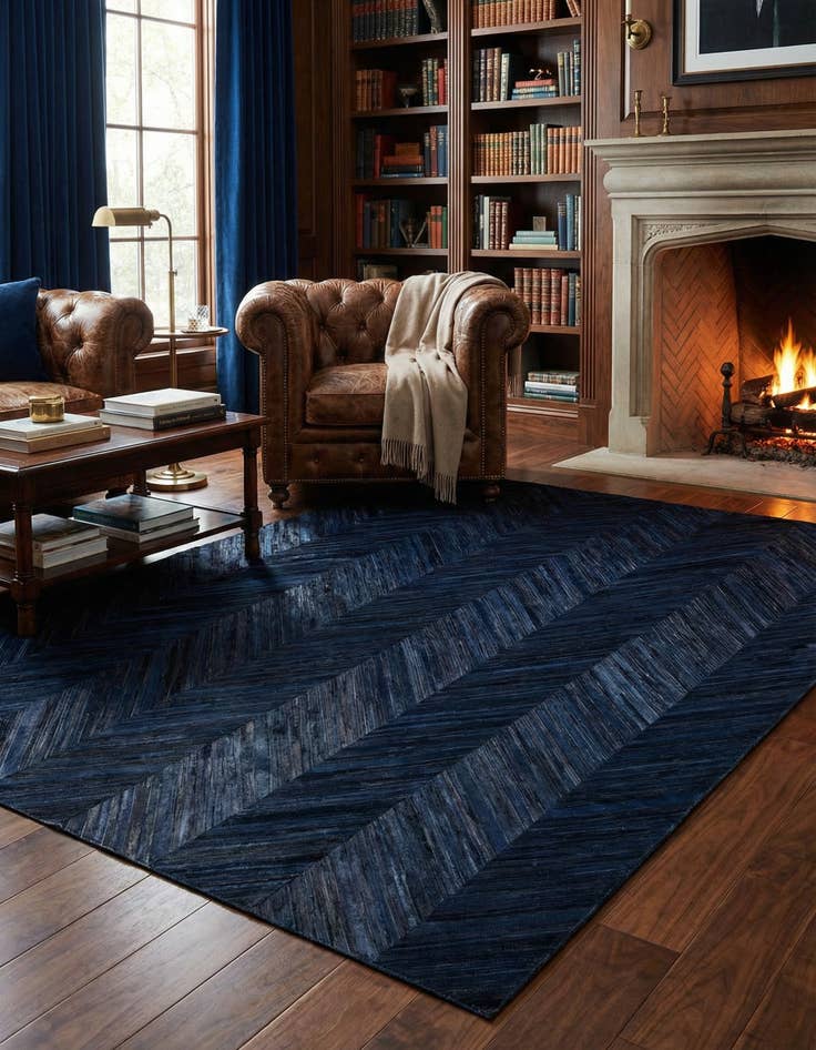 Detail image of 8' 2 x 10' 9 Cowhide - Patchwork Rug