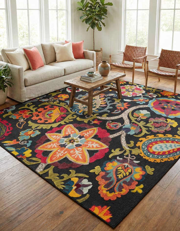 Detail image of 10' x 10'  Washable Casablanca Indoor / Outdoor Square Rug