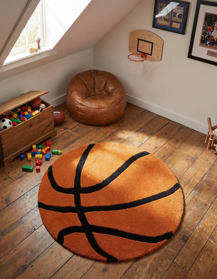 Detail image of 3' 1 x 3' 1 Playtime Kids Wool Freeform Rug