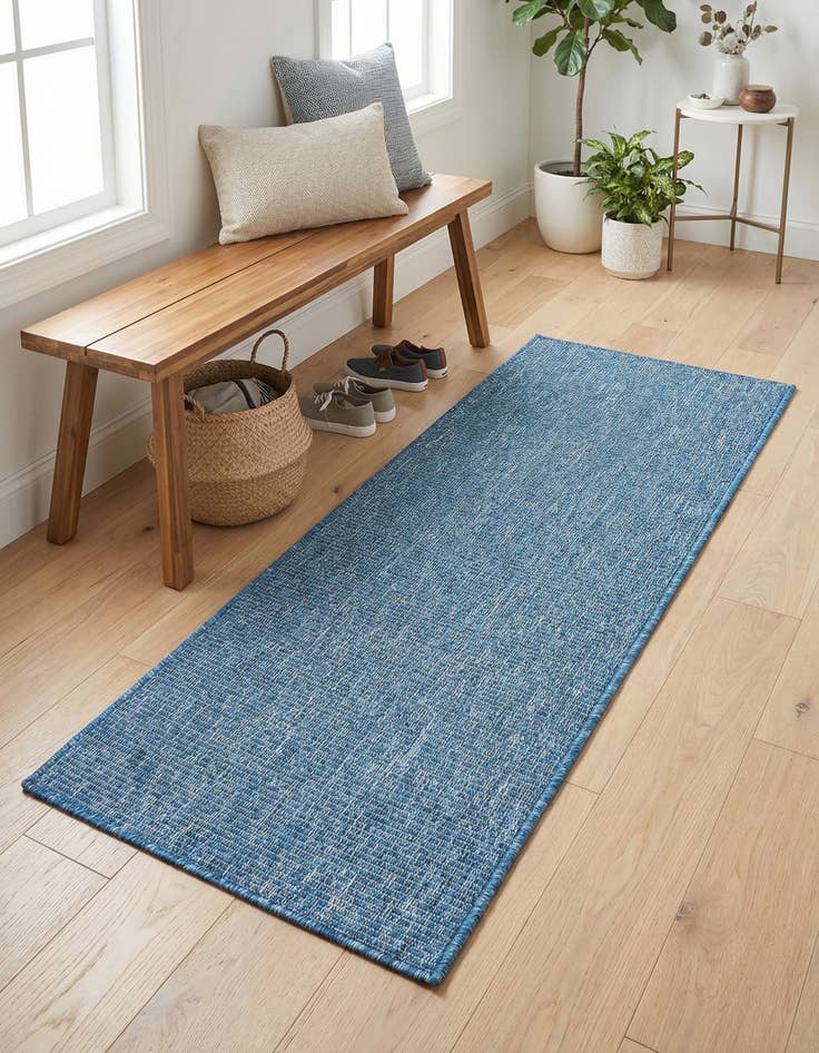 Detail image of 2' x 5' Easy-Clean Solid Indoor / Outdoor Runner Rug