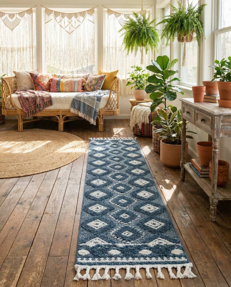 Detail image of 2' x 8' Boho Runner Rug