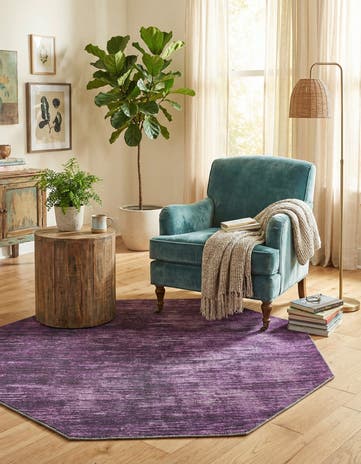 Purple Asha Octagon Rug