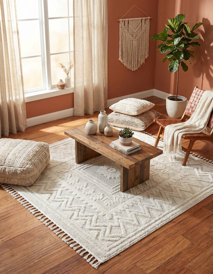 Detail image of 7' 10 x 7' 10 Boho Square Rug