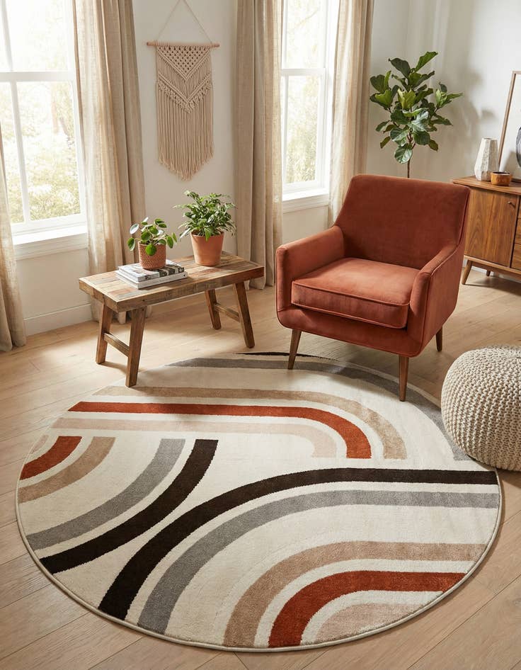 Detail image of  5' 3 x 5' 3 Charlotte Round Rug