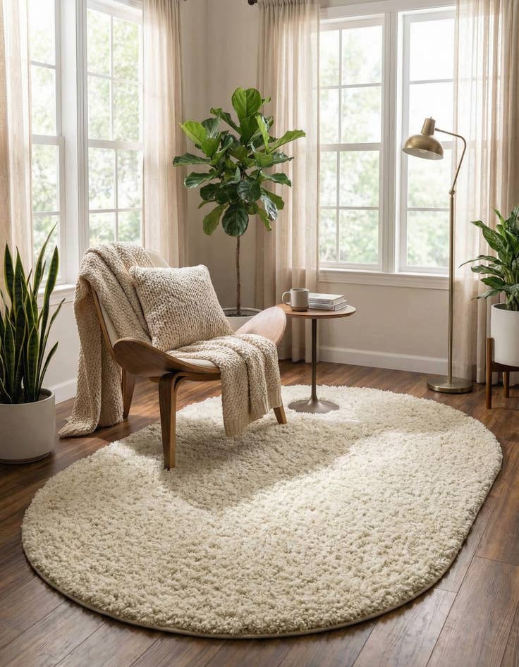 Detail image of 5' x 8' Everyday Shag Oval Rug