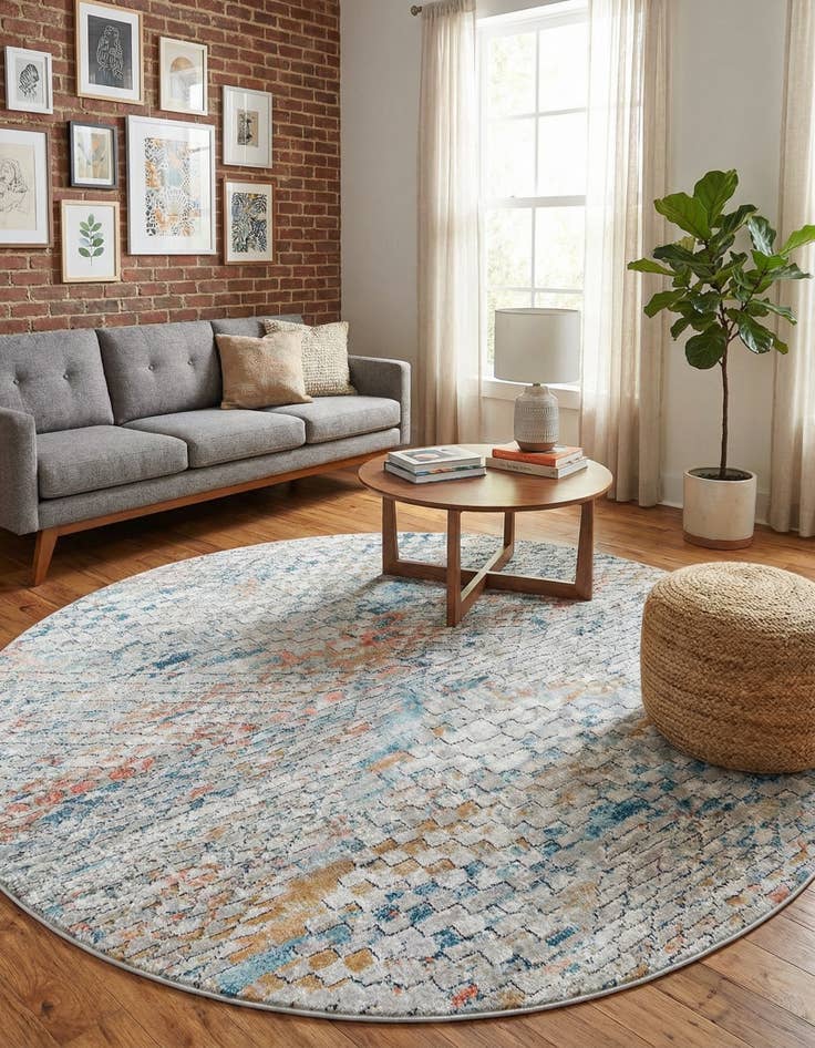 Detail image of 7' x 7' Leipzig Round Rug