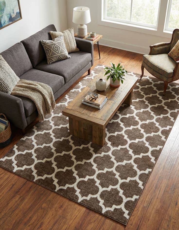 Detail image of 5' 3 x 8' Lattice Rug