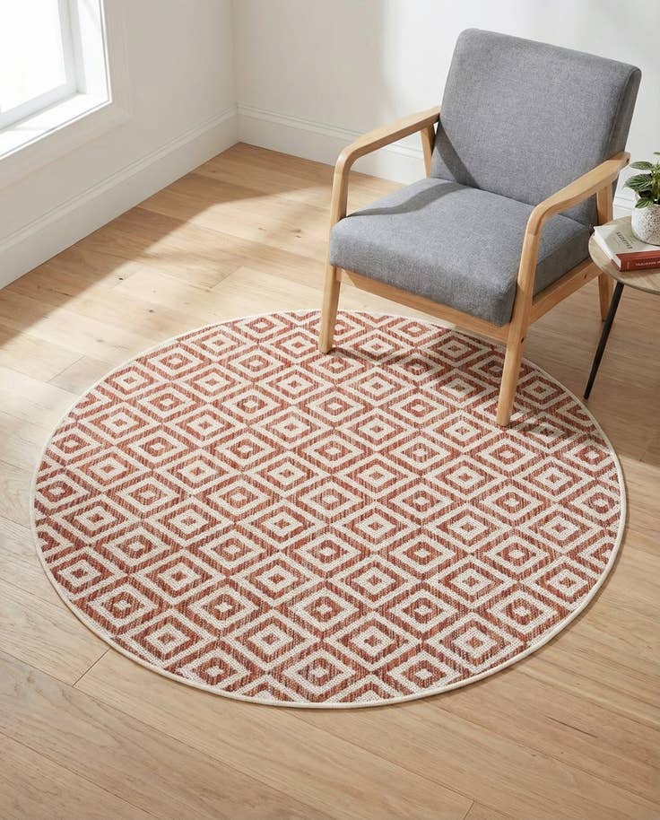 Detail image of 4' x 4' Easy-Clean Jill Zarin Costa Rica Indoor / Outdoor Round Rug
