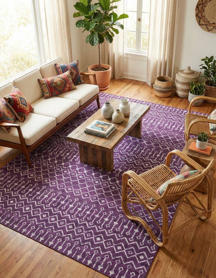 Detail image of 10' x 13' Kasbah Trellis Rug