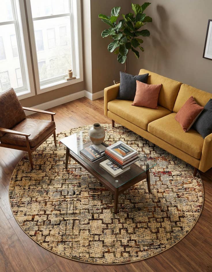 Detail image of  7' 10 x 7' 10 Saturn Round Rug