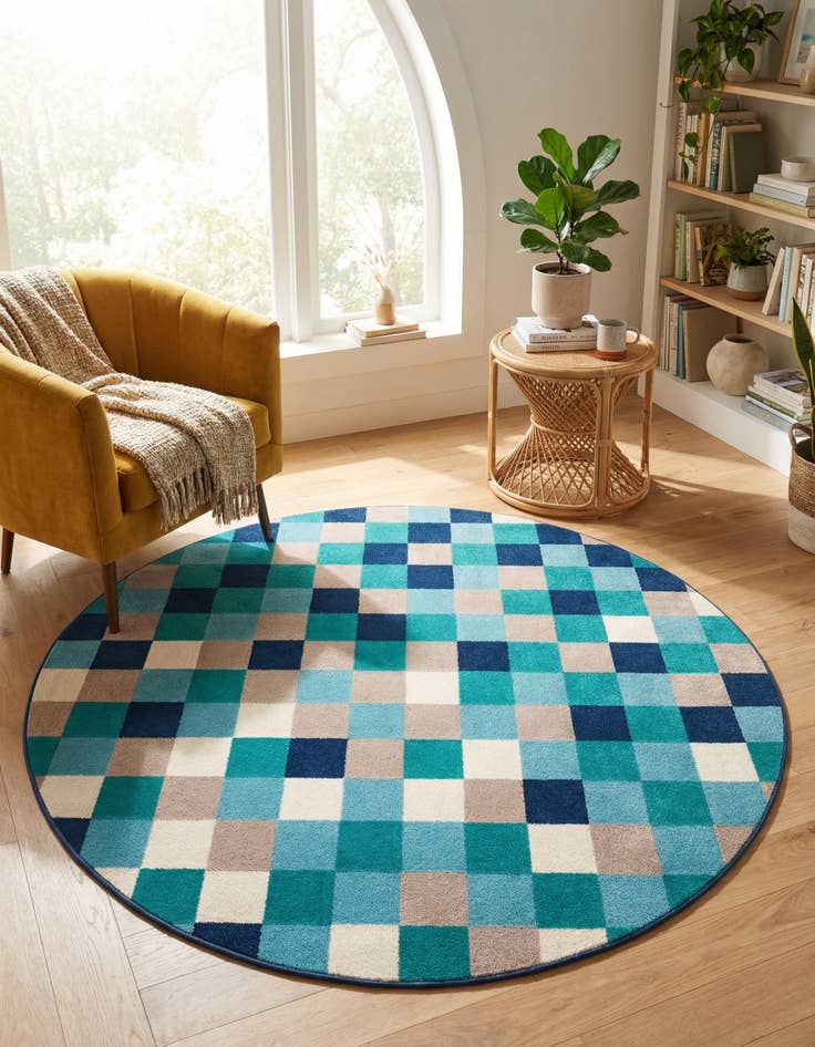 Detail image of 5' 3 x 5' 3 Azalea Round Rug