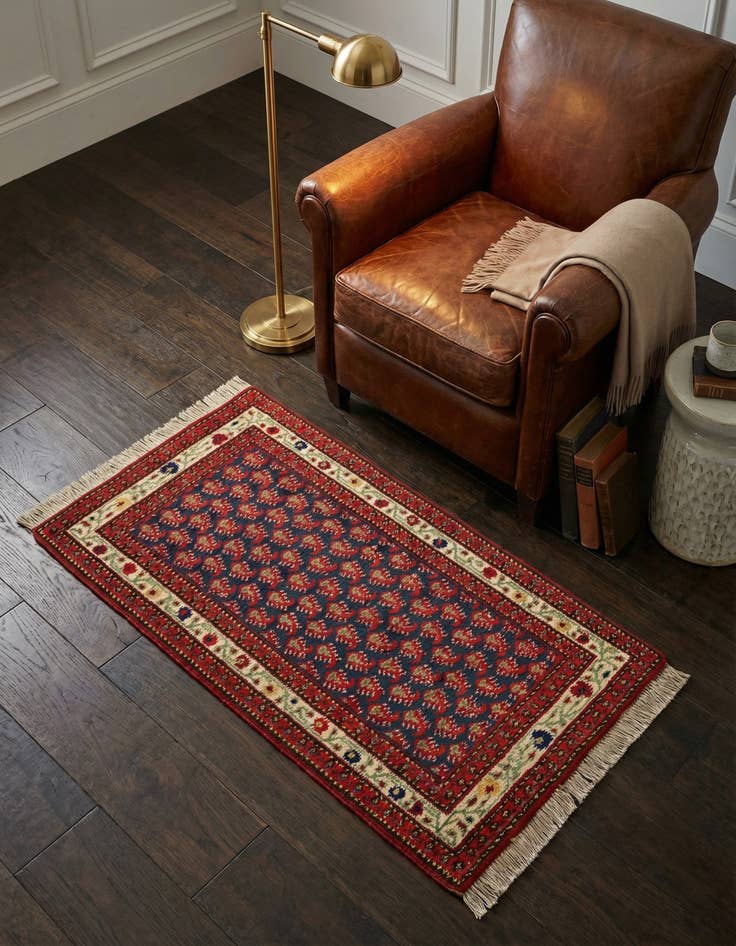 Detail image of 2' 6 x 4' 6 Hand Knotted Moroccan Wool Rug