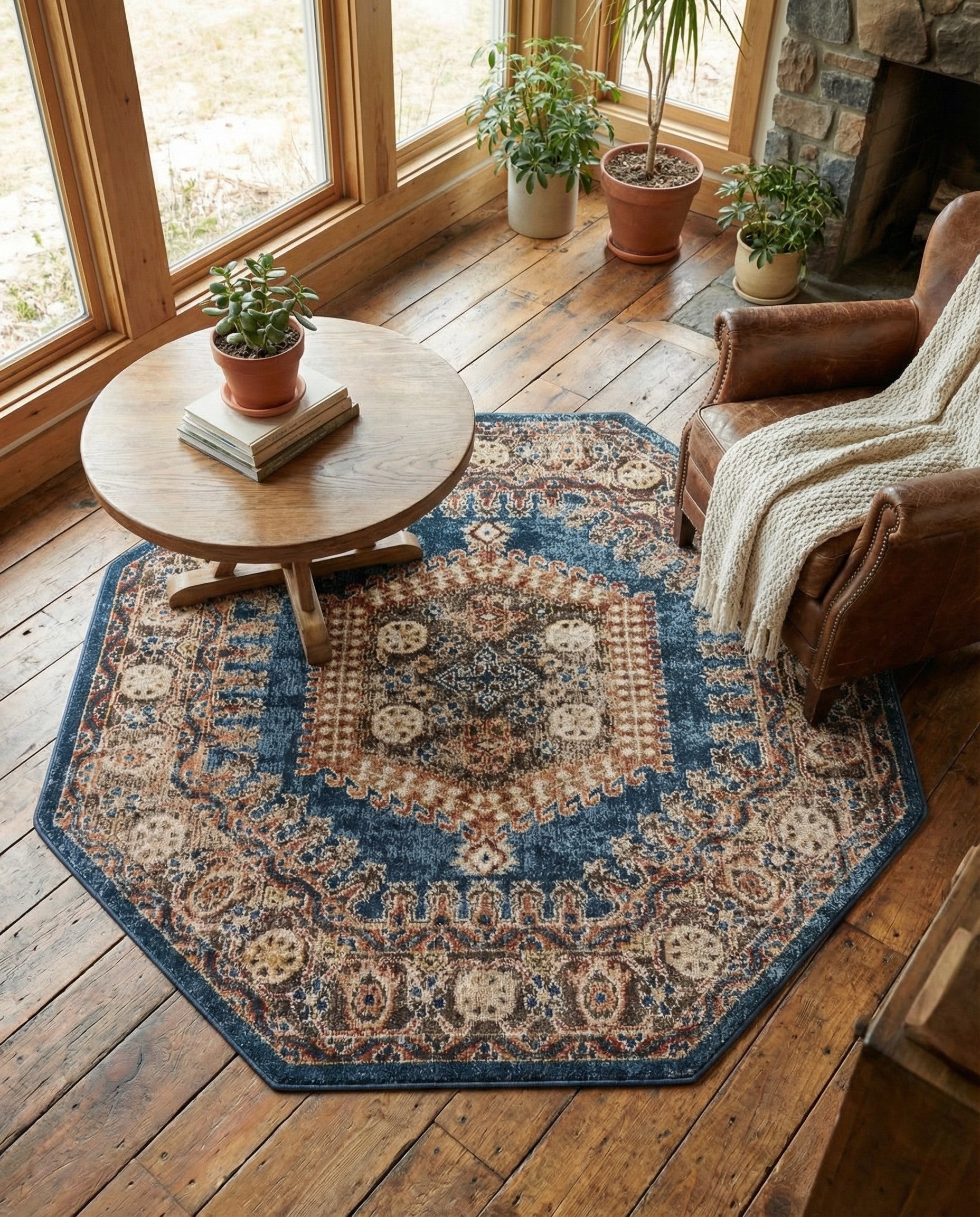 5' 3 x 5' 3 Arcadia Octagon Rug