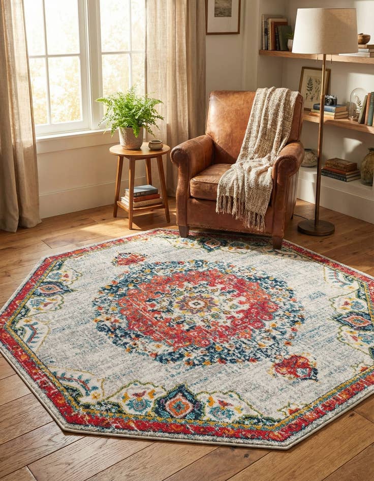 Detail image of 7' 10 x 7' 10 Madeline Octagon Rug