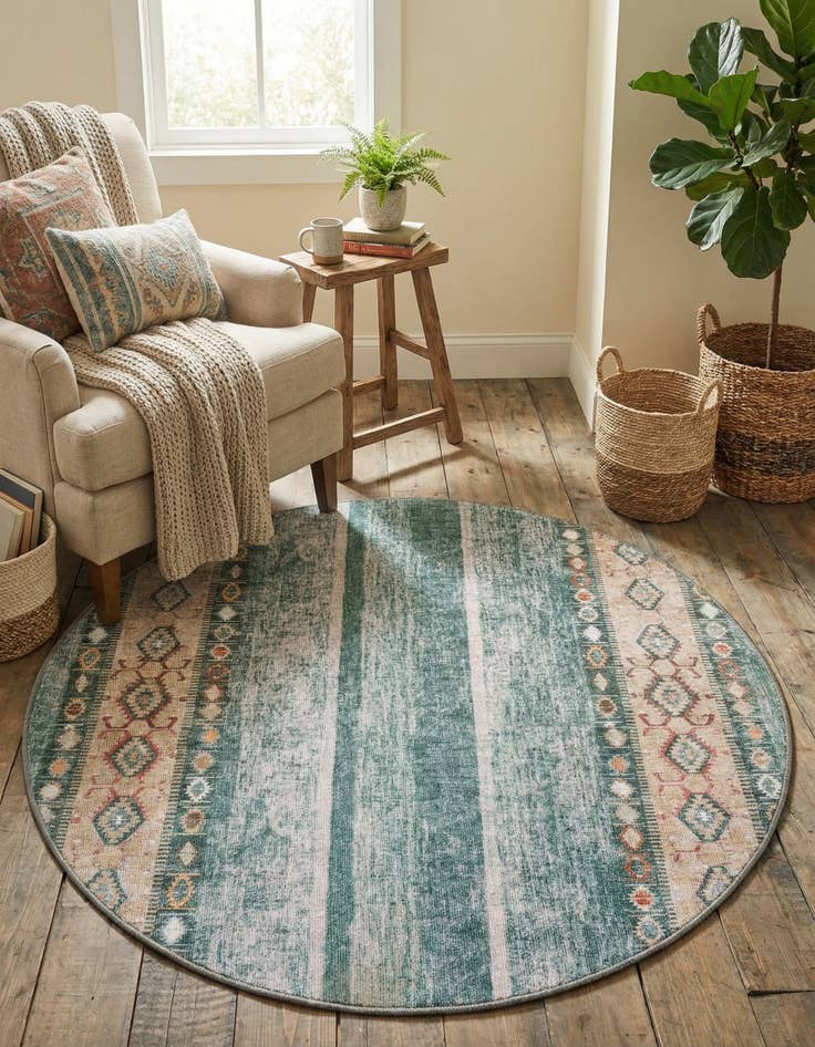 Detail image of 3' 6 x 3' 6 Timeless Round Rug