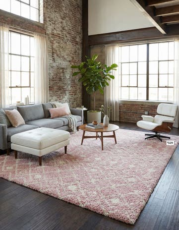 10' x 14' Moroccan Trellis Shag Rug