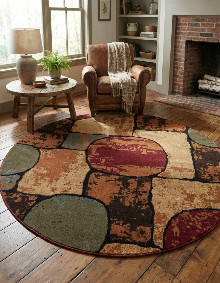 Detail image of 5' 3 x 5' 3 Cafe Round Rug