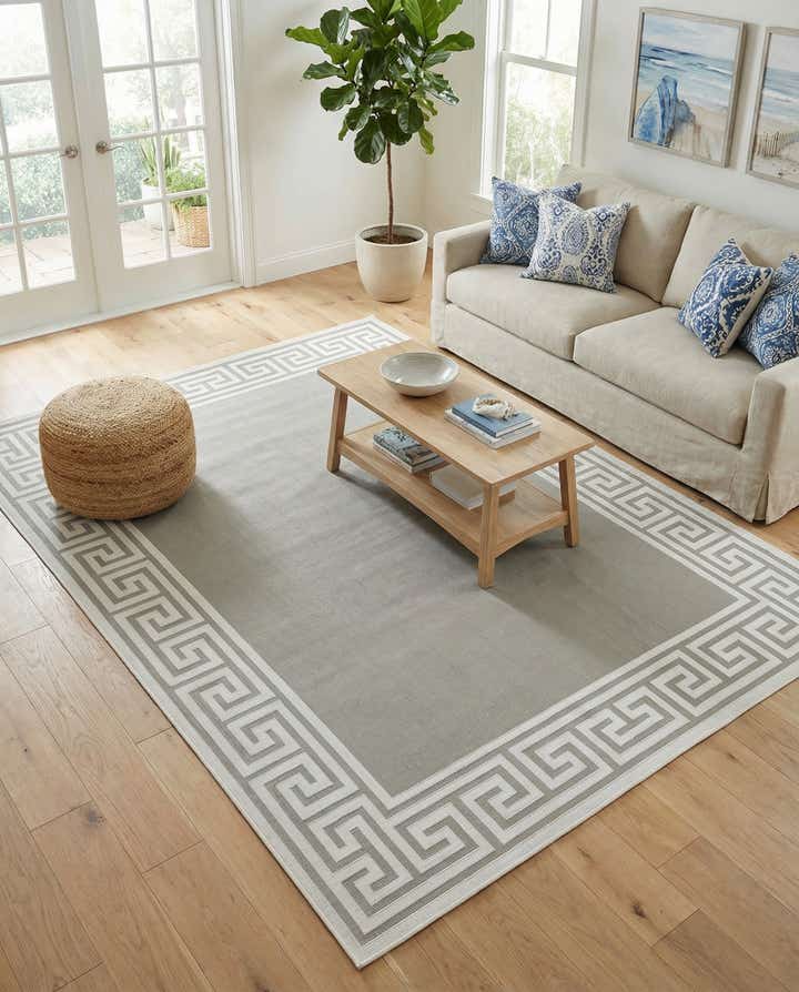 7' 10 x 10' Easy-Clean Coastal Indoor / Outdoor Rug