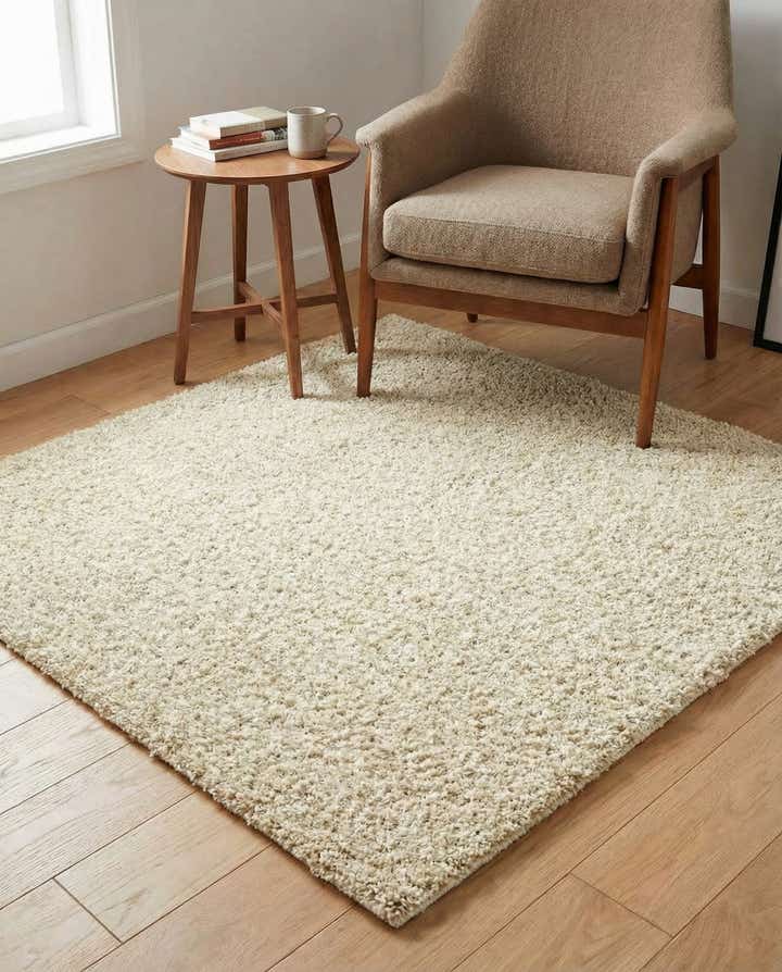 5' x 5' Solid Shag Square Rug