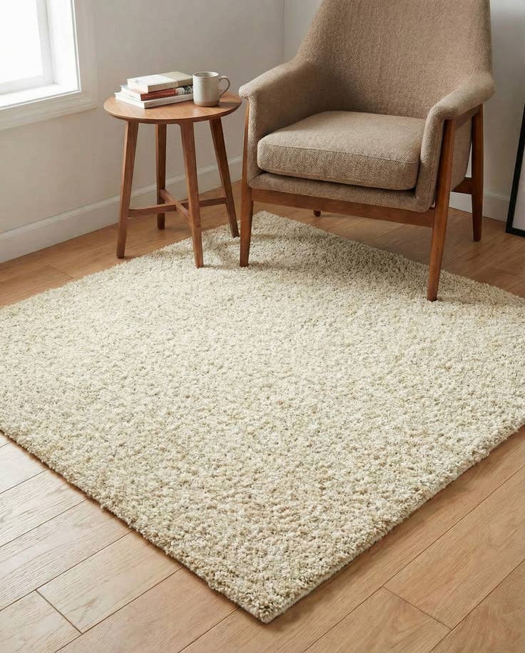 Detail image of 5' x 5' Solid Shag Square Rug
