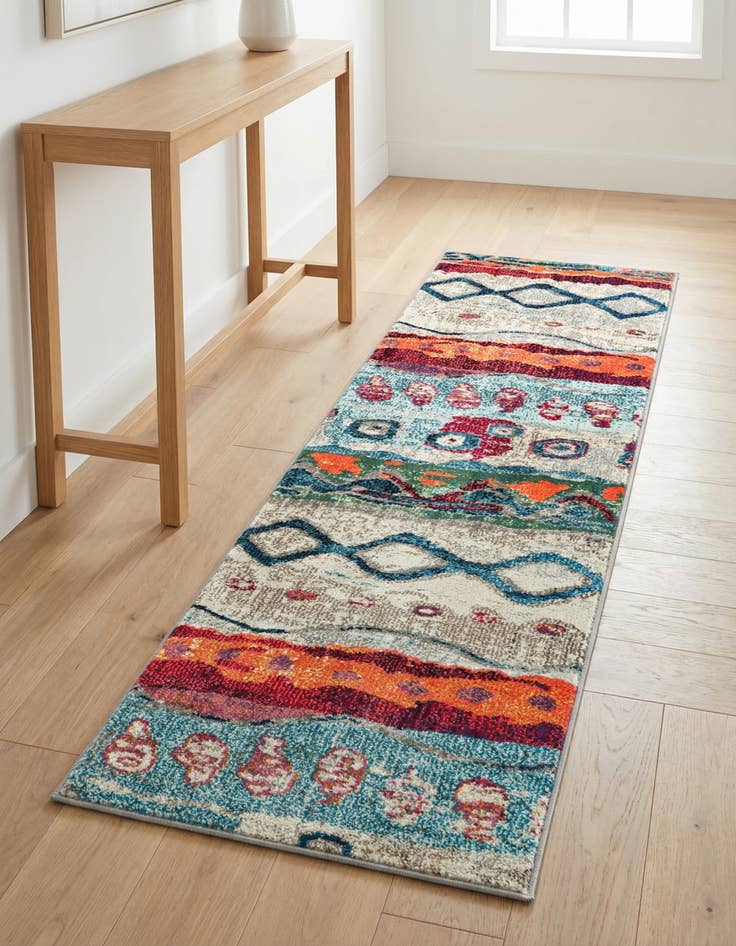 Detail image of 2' x 6' Washable Vivid Runner Rug