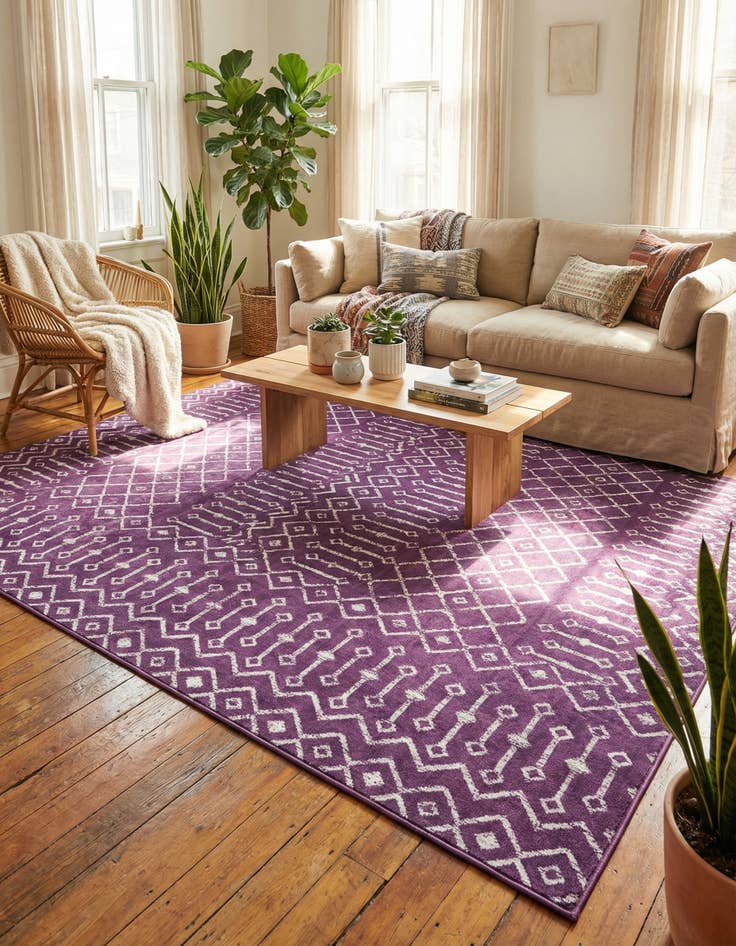 Detail image of 7' 10 x 11' Kasbah Trellis Rug