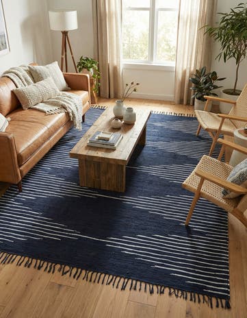 7' 10 x 10' Hand Woven Chindi Cotton Rug