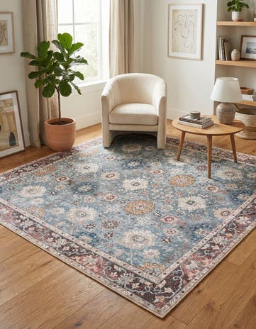 7' 10 x 7' 10 Washable Timeless Square Rug