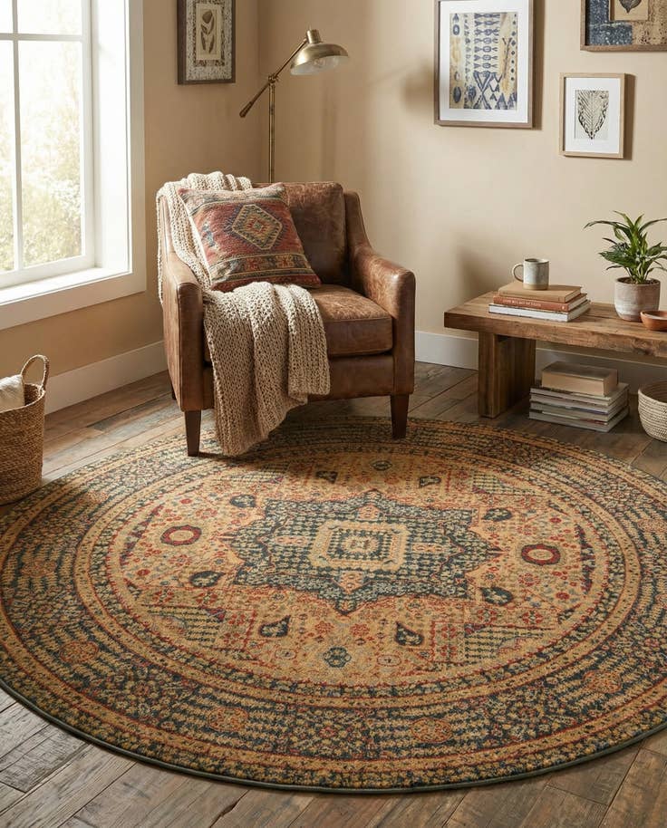 Detail image of 6' x 6' Amina Round Rug