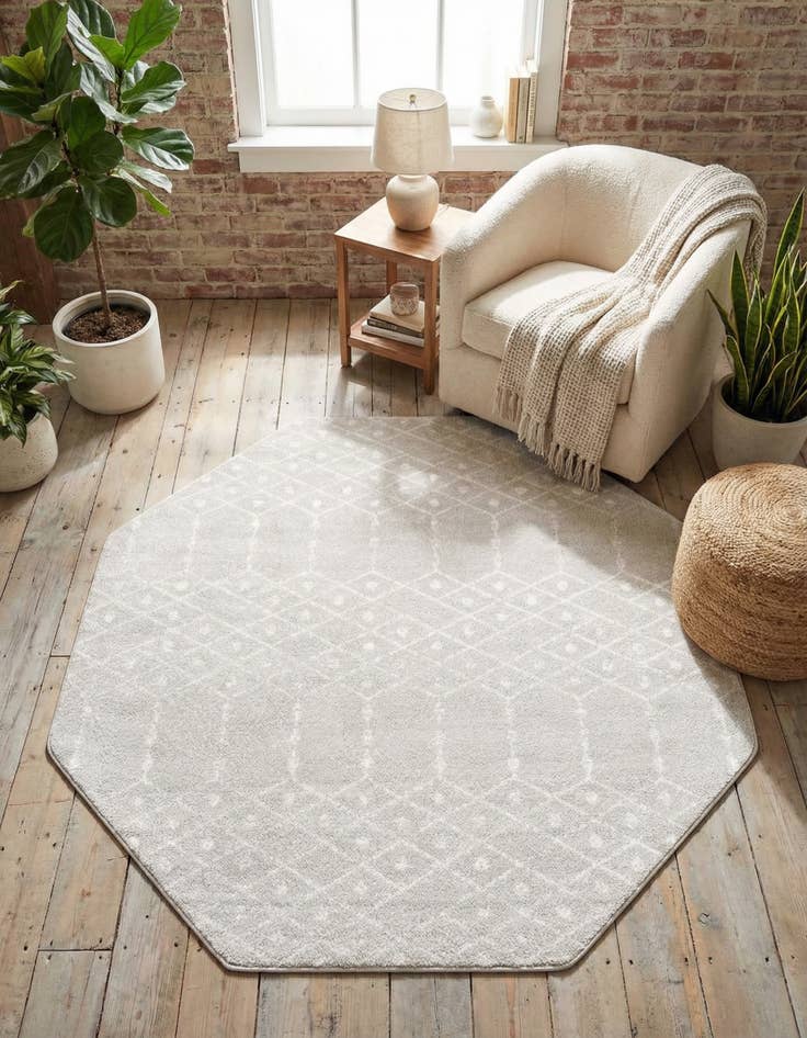 Detail image of 7' 10 x 7' 10 Paxon Trellis Octagon Rug