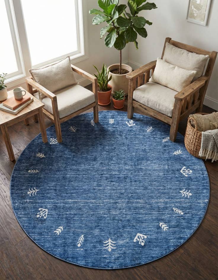 Detail image of 7' 10 x 7' 10 Gabbeh Round Rug