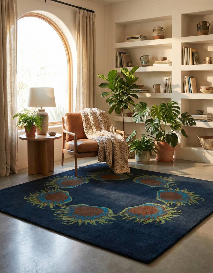 Detail image of 7' 6 x 7' 6 Luna Square Rug