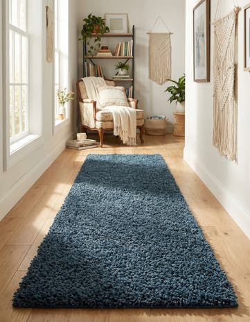 2' x 8' Solid Shag Runner Rug