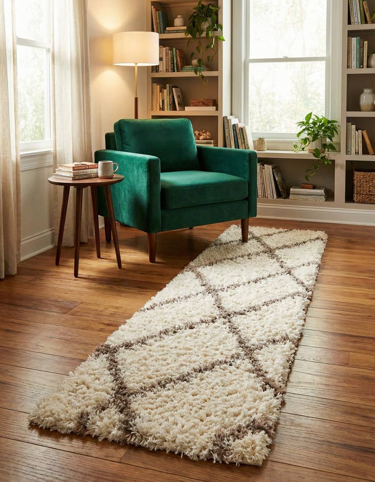 Detail image of 2' x 8' Infinity Shag Runner Rug