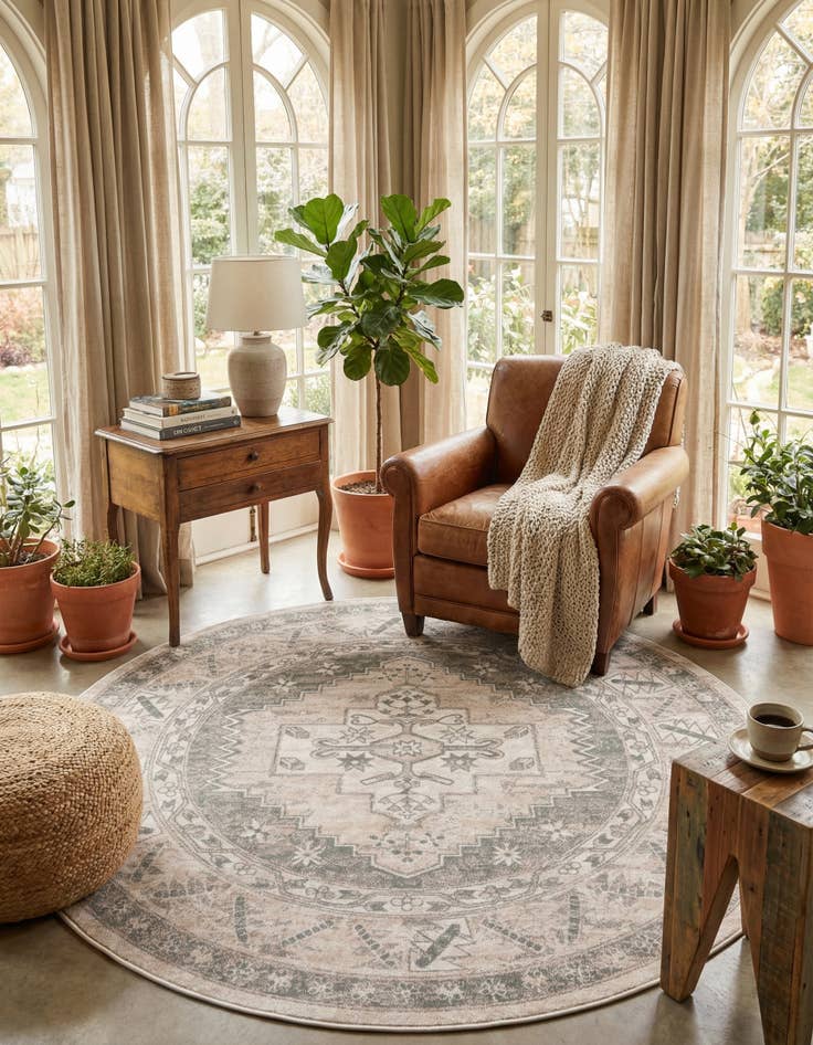 Detail image of 7' 10 x 7' 10 Whitney Round Rug