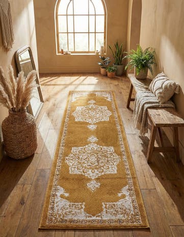 Yellow Eden Runner Rug