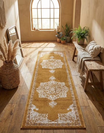 Yellow Eden Runner Rug