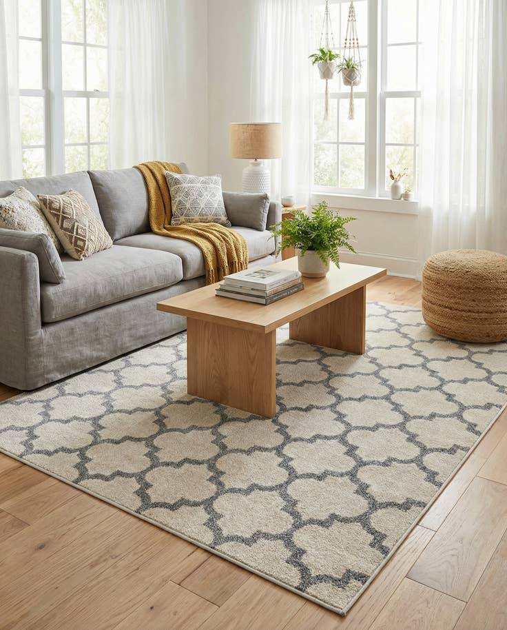 Detail image of 5' 3 x 8' Lattice Rug