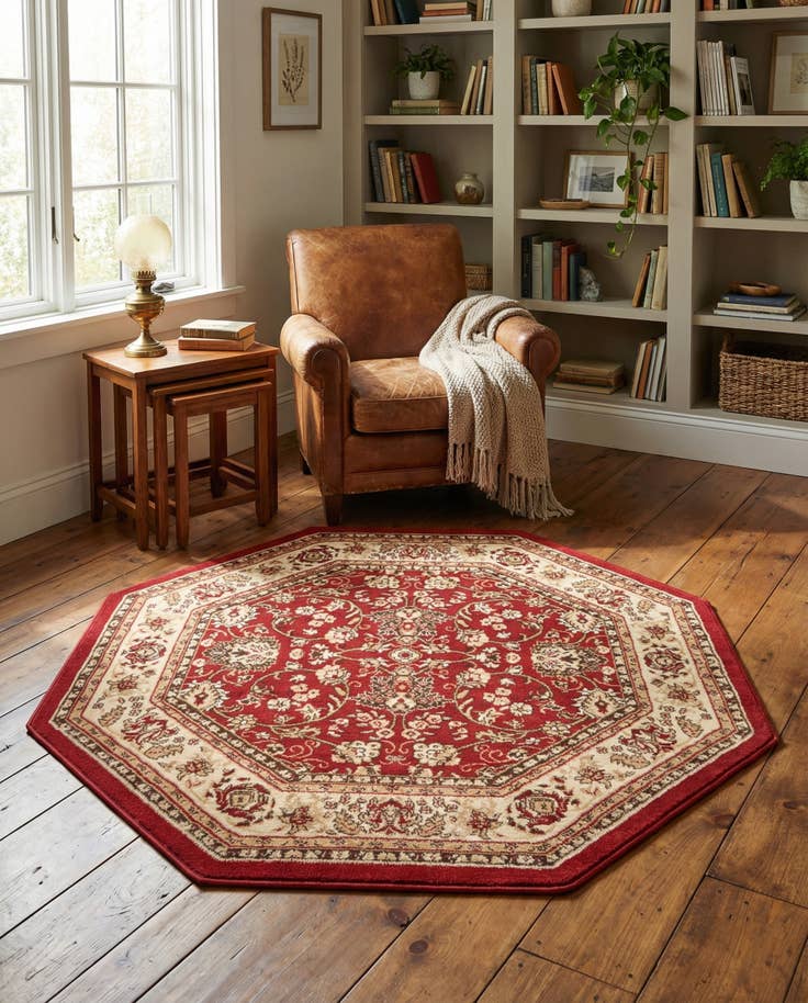 Detail image of 5' 3 x 5' 3 Yasmin Octagon Rug